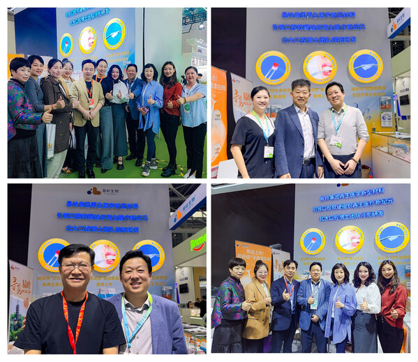 【圖2】中華口腔醫(yī)學(xué)會(huì)民營(yíng)口腔醫(yī)療分會(huì)陳雪峰主委、前主委甘寶霞女士 南方醫(yī)科大學(xué)口腔醫(yī)院/廣東省口腔醫(yī)院原副院長(zhǎng)、廣東省民營(yíng)牙科協(xié)會(huì)會(huì)長(zhǎng)周磊教授 中華口腔醫(yī)學(xué)會(huì)民營(yíng)口腔醫(yī)療分會(huì)前任主委賀周教授 安徽省口腔醫(yī)學(xué)會(huì)民營(yíng)分會(huì)朱小龍主委等專家蒞臨展臺(tái)溝通交流