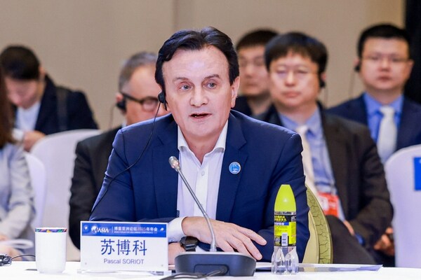 阿斯利康全球首席執(zhí)行官蘇博科在博鰲亞洲論壇發(fā)言