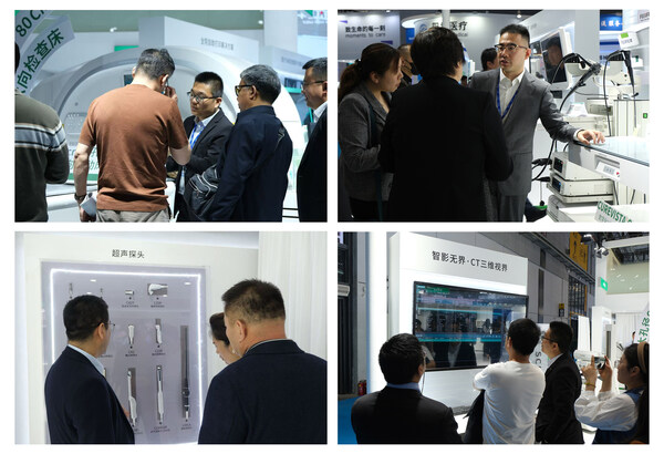 觀眾在富士膠片CMEF展臺近距離感受產(chǎn)品、與技術(shù)專家交流